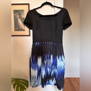 Betsey Johnson Black and Blue Mini Dress